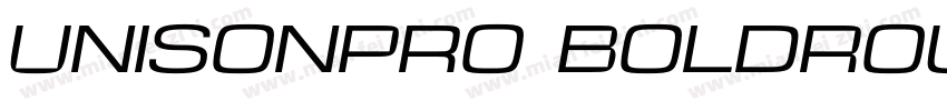 UnisonPro BoldRoundItalic字体转换